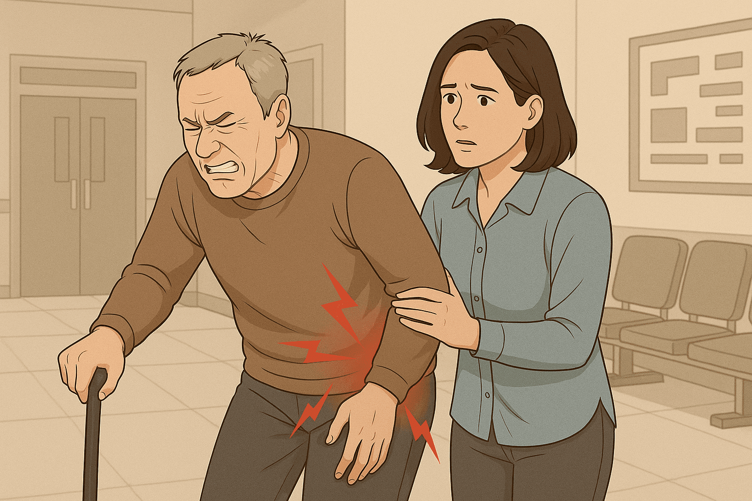 坐骨神経痛のイラスト