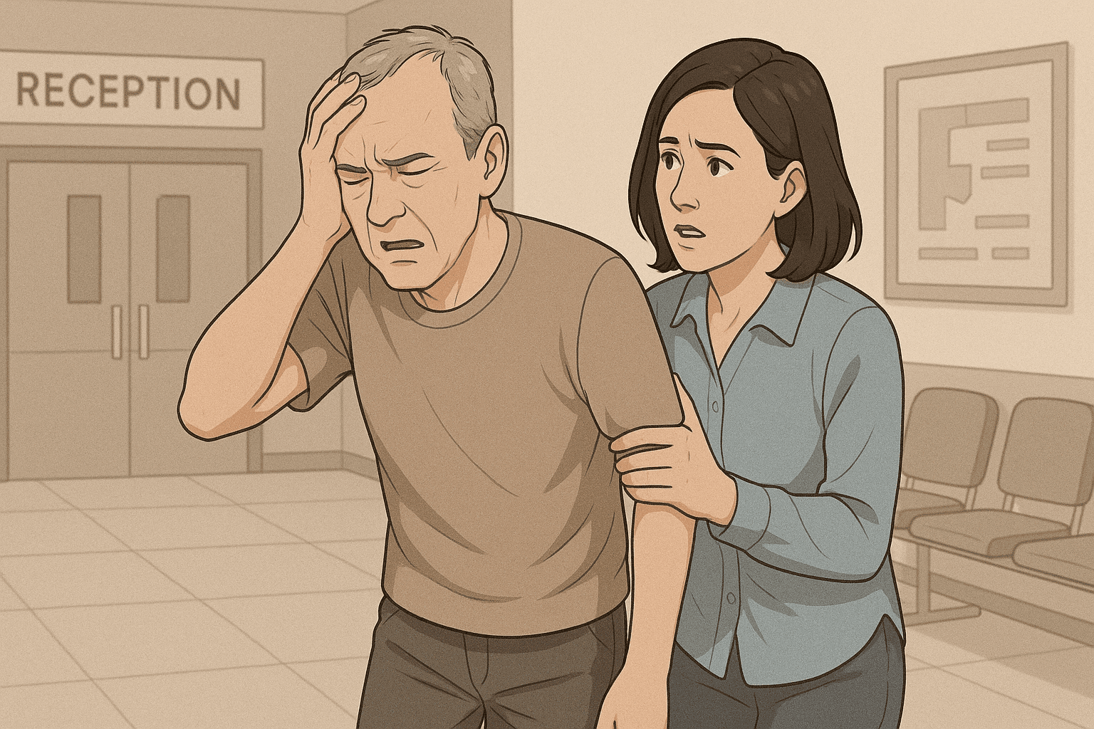 緊張型頭痛のイラスト